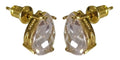 Brinco Zirconia Gota Dourado Dama Daminha F. Ouro Luxo
