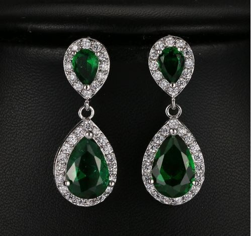 Brinco Noiva Pedra Zirconia Dourado Ou Prata Gota Debutante