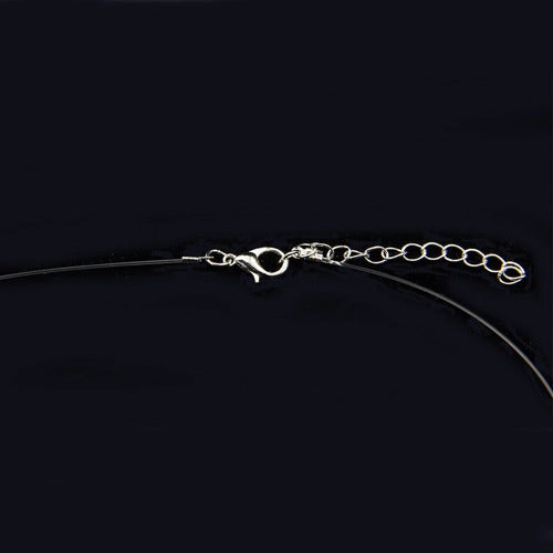 Colar Gargantilha Pedra Zirconia Prata Ponto De Luz Nylon