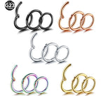 Piercing Argola Titânio Septo Helix Cartilagem 6 8 10 Mm