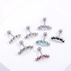 Piercing Cluster Para Helix Cartilagem Pedras De Strass