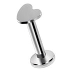 Piercing Tragus Labret Cartilagem Mini Coracao 4 Mm Aco cirurgico prata preto dourado rose gold