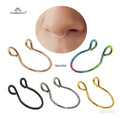 Piercing Nariz Septo Argola Falso Dourado Prata Preto Aço