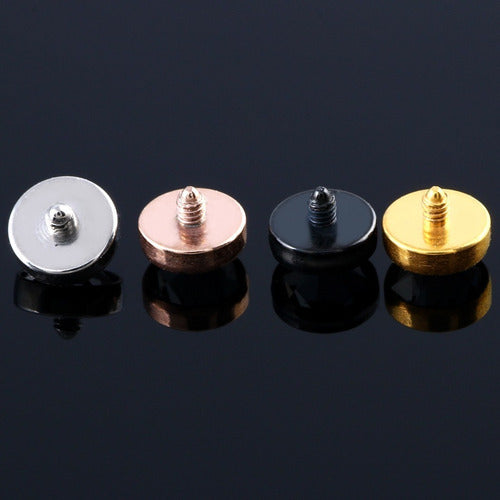Piercing Microdermal Titanio G23 Pedra 3 Mm Topo Azul Escuro