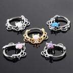 Piercing Para Nariz Septo Indiano Prata Pedra Zirconia