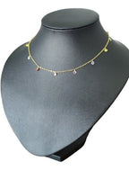 Colar Chocker Pedra Zirconia Colorido F. Ouro 18k Semi Joia