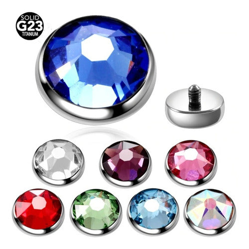 Piercing Microdermal Prata Rosa Furtacor Pedra 3 Mm Topo