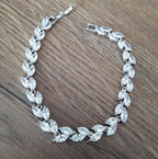 Pulseira Bracelete Prata Com Zircônia Noiva Debutante