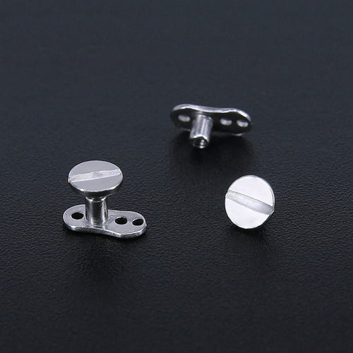 Piercing Microdermal Parafuso 4mm Base + Topo