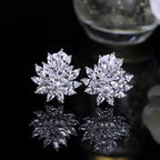 Brinco De Pressão Com Zirconia Noiva Casamento Prata Fixo