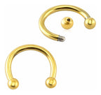 Piercing Septo Ferradura Nariz Cartilagem Preto Prata Ouro