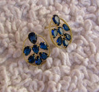 Brinco Dourado Noiva Pedra Zirconia Verde Azul Vermelhofesta