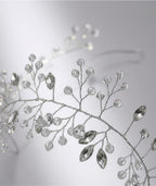Tiara Arranjo Enfeite Cabelo Noiva Fio Cristal Strass Prata