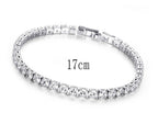 Pulseira Bracelete Prata Com Zircônia Noiva Debutante Barata