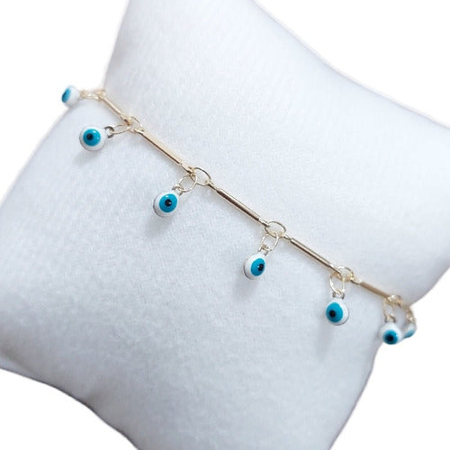 Pulseira Bracelete Pingente Olho Grego Presente Proteção