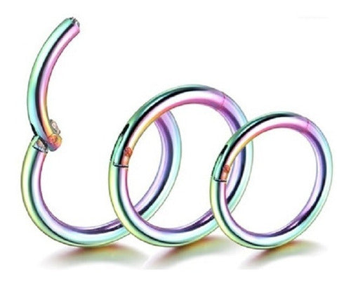Piercing Argola Titânio Septo Helix Cartilagem 6 8 10 Mm