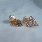 Brinco Noiva Zirconia E Pérola Dourado F Ouro Delicado Luxo