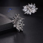 Brinco De Zirconia Noiva Festa Madrinha Casamento Prata Fixo