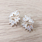 Brinco Zirconia Noiva Dourado Festa Madrinha Casamento Fixo