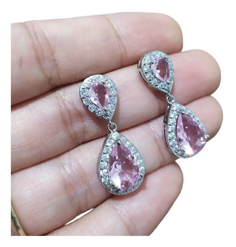 Brinco Noiva Pedra Zirconia Dourado Ou Prata Gota Debutante