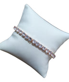 Pulseira Bracelete Rosê Com Pedra Zircônia Noiva Debutante