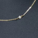 Colar Pedra Zirconia Dourado Semijoia Banhado Modelo Tiff