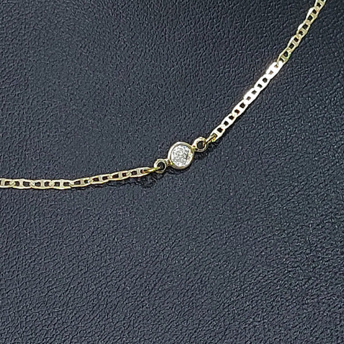 Colar Pedra Zirconia Dourado Semijoia Banhado Modelo Tiff