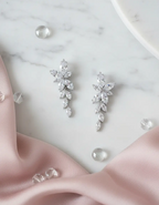 Brinco Noiva Pedra Zirconia Prata Festa Debutante Delicado