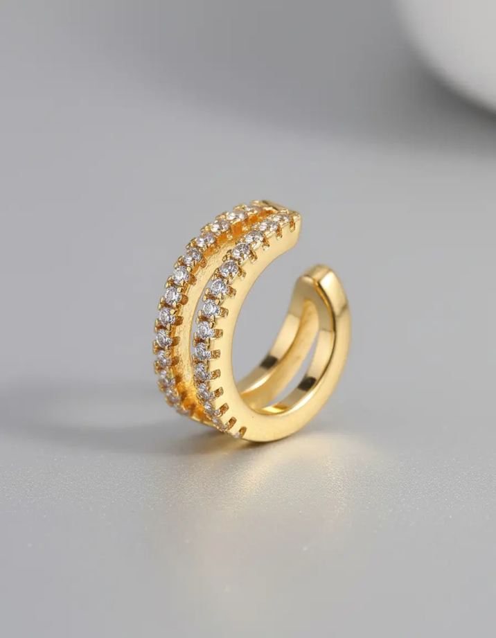 Piercing Argola Fake Falso Dourado Ou Prata Pedra Zirconia