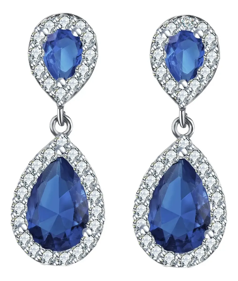 Brinco Noiva Pedra Zirconia Dourado Ou Prata Gota Debutante