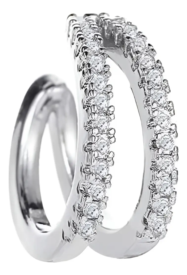 Piercing Argola Fake Falso Dourado Ou Prata Pedra Zirconia