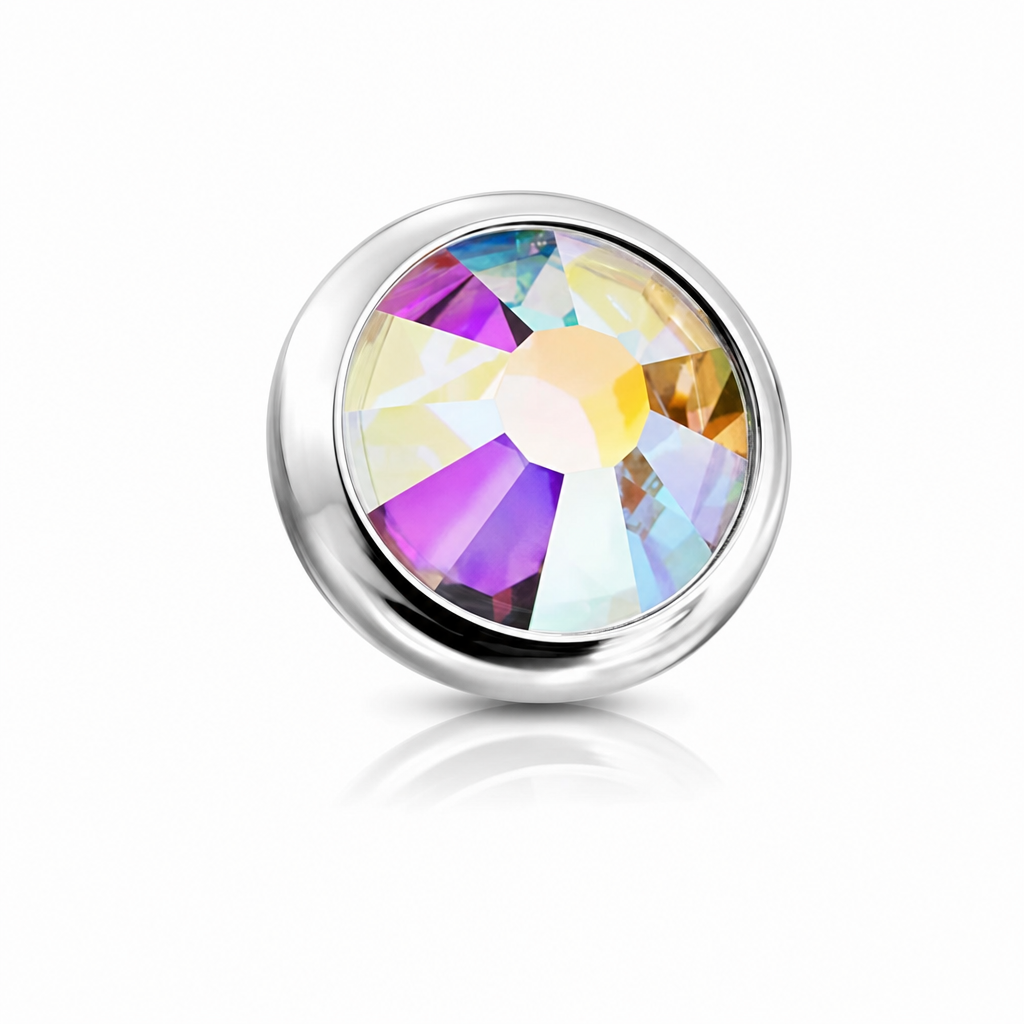 Piercing Microdermal Dourado Ou Prata Pedra 4 Mm Topo
