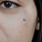 Piercing Microdermal Dourado Ou Prata Pedra 4 Mm Topo