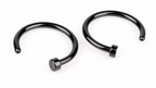 Piercing Nariz Argola Falso Fake Dourado Prata Preto Rosa