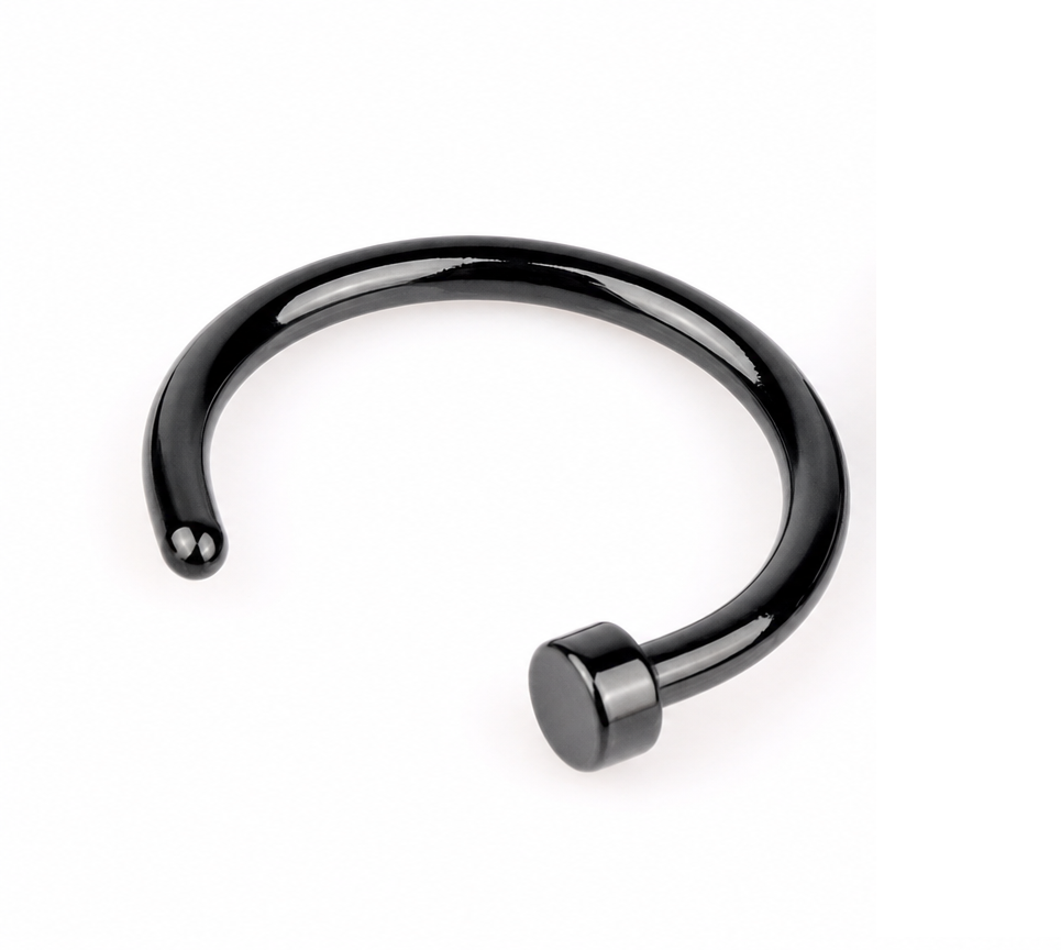 Piercing Nariz Argola Falso Fake Dourado Prata Preto Rosa