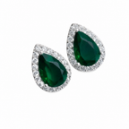 Brinco Pedra Zirconia Prata Gota Debutante Azul Claro Festa