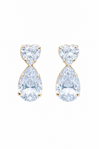 Brinco Noiva Pedra Zirconia Dourado Gota Debutante Pequeno