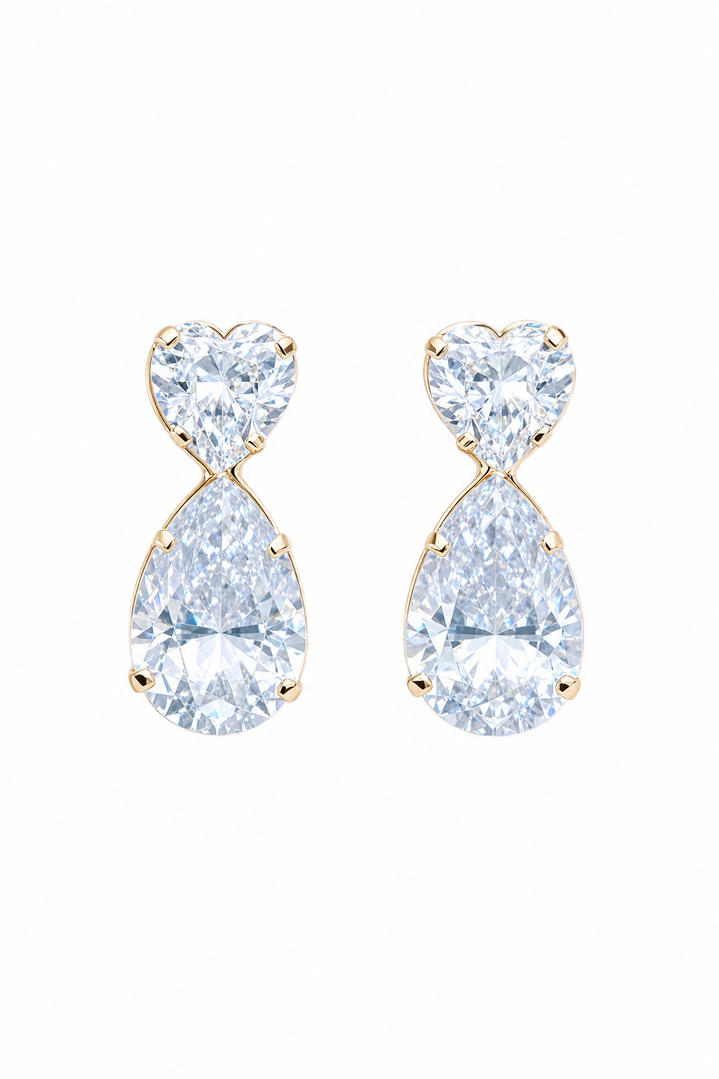 Brinco Noiva Pedra Zirconia Dourado Gota Debutante Pequeno