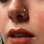 Piercing Ferradura Nariz Cartilagem Pedra Zirconia Aço Cirúr