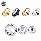 Piercing Microdermal Prata Rosa Furtacor Pedra 3 Mm Topo