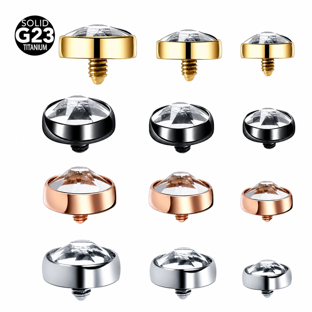 Piercing Microdermal Prata Rosa Furtacor Pedra 3 Mm Topo