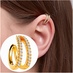 Piercing Argola Fake Falso Dourado Ou Prata Pedra Zirconia