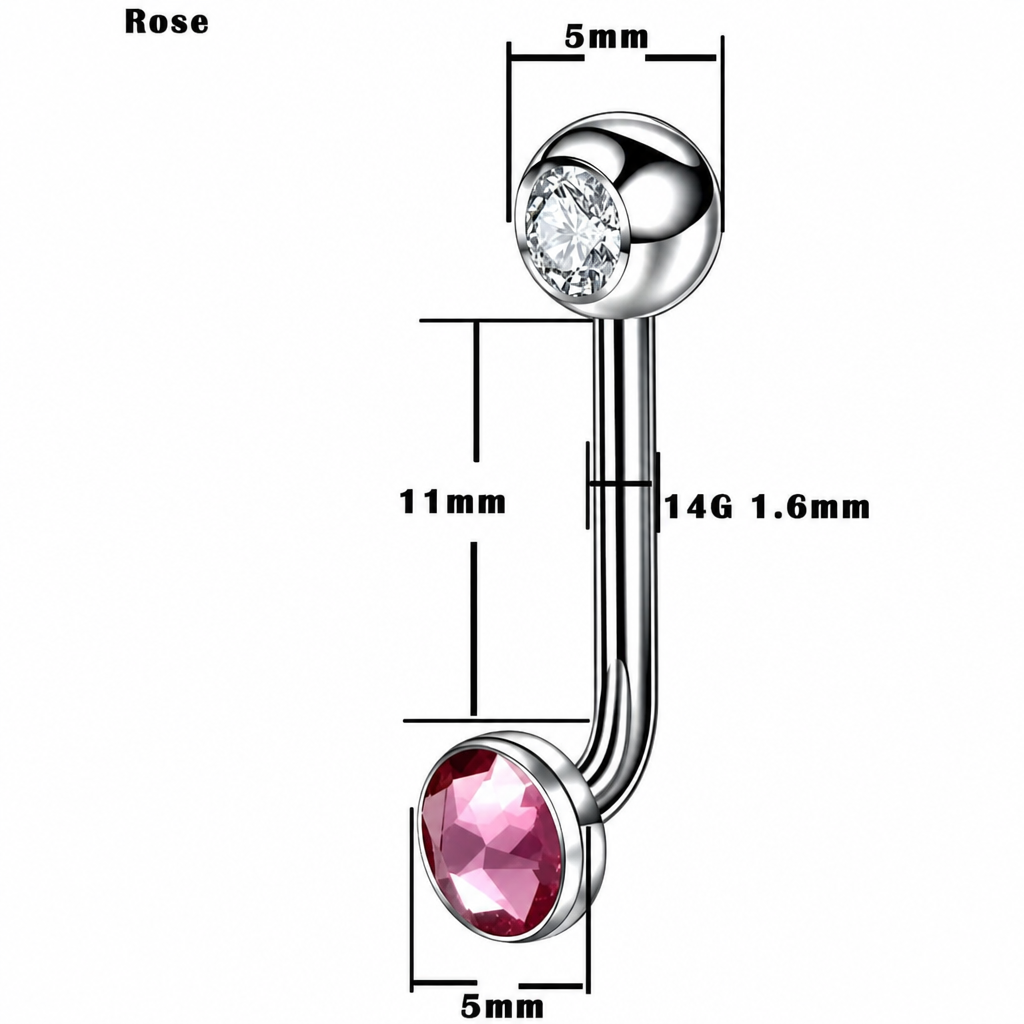 Piercing Íntimo Genital Christina Pedra Cristal 100% Titânio