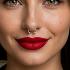 Piercing Septo Ferradura Titânio Cartilagem Preto Prata