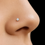 Piercing Nariz Nostril Dourado ou prateado Pedra Zirconia 3 Mm Pt De Luz
