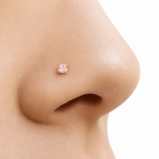 Piercing Nariz Nostril Dourado ou prateado Pedra Zirconia 3 Mm Pt De Luz