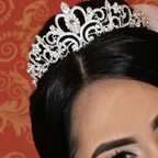 Coroa Tiara Prata Noiva Strass Debutante princesa trabalhada