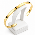Pulseira Bracelete Prata Ou Dourada Aço Inoxidável Inox Liso