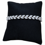 Pulseira Bracelete Prata Com Zircônia Noiva Debutante