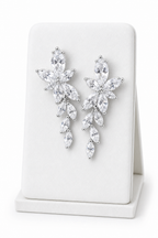 Brinco Noiva Pedra Zirconia Prata Festa Debutante Delicado